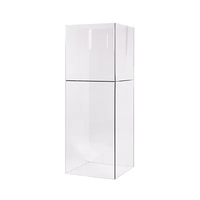 Bac soldeur - Bac à fouille PETG réversible avec tablette fixe et porte-affiches 30 x 30 x 80 cm - Bacs soldeurs, Bacs de fouille