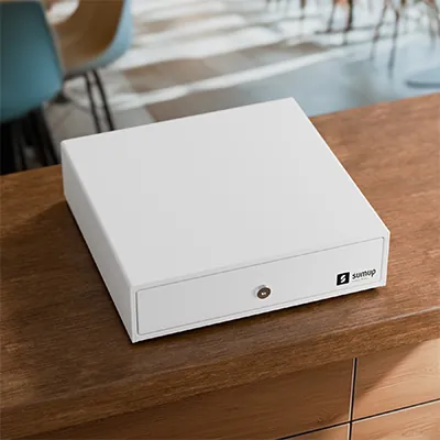 Tiroir caisse SumUp ECD330 - 8 compartiments pour monnaie + 5 pour billets inclinés - Blanc - Caisses enregistreuses-1