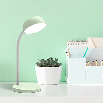 Lampe de bureau LED Unilux Tamy vert pastel - Ergonomie bureautique -1