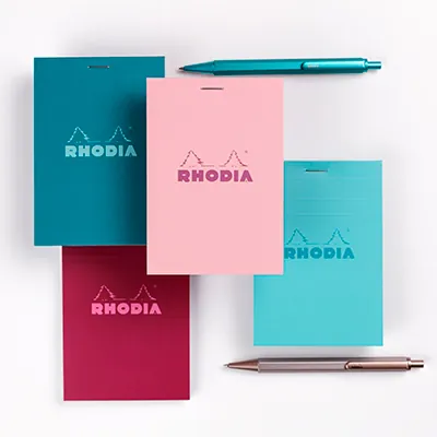 Bloc note agrafé Rhodia Reflets Pastel N°11 5/5 - 80 feuillets - 10,5 x 7,4 cm - Cahiers et blocs notes-4