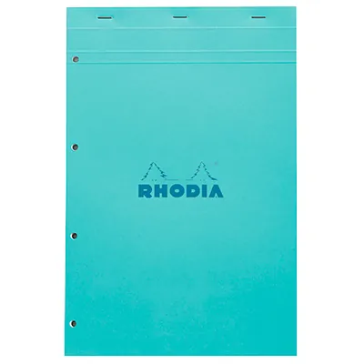 Bloc note agrafé Rhodia Reflets Pastel N°20 5/5 - 80 feuillets - 31,4 x 20,2 cm - Cahiers et blocs notes-5