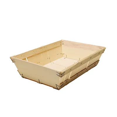 Corbeille paniers garnis bois 35 × 26 × 9 cm – paquet de 15 - Barquettes bois, Cagettes bois -1