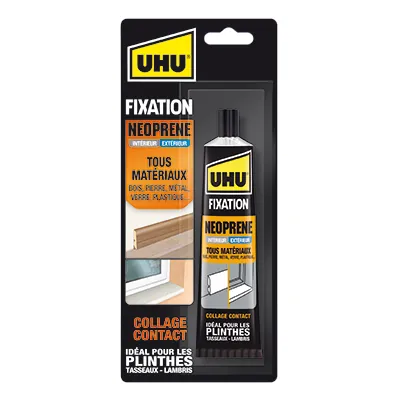 Colle contact UHU Néoprène Fixation Intérieur/Extérieur - Tube 125g - Dévidoirs, adhésifs, colles