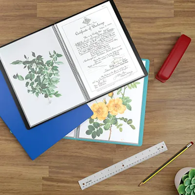 Porte-vues A4 80 vues – Protège-documents 40 pochettes souple - Noir - Protèges-documents, Porte-vues-1