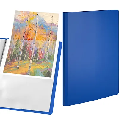 Porte-vues A4 80 vues – Protège-documents 40 pochettes souple - Bleu - Protèges-documents, Porte-vues