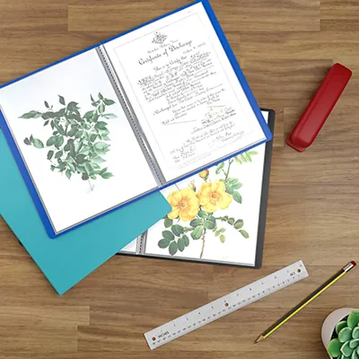 Protège-documents 50 pochettes souple - Porte-vues A4 100 vues - Bleu - Protèges-documents, Porte-vues-3