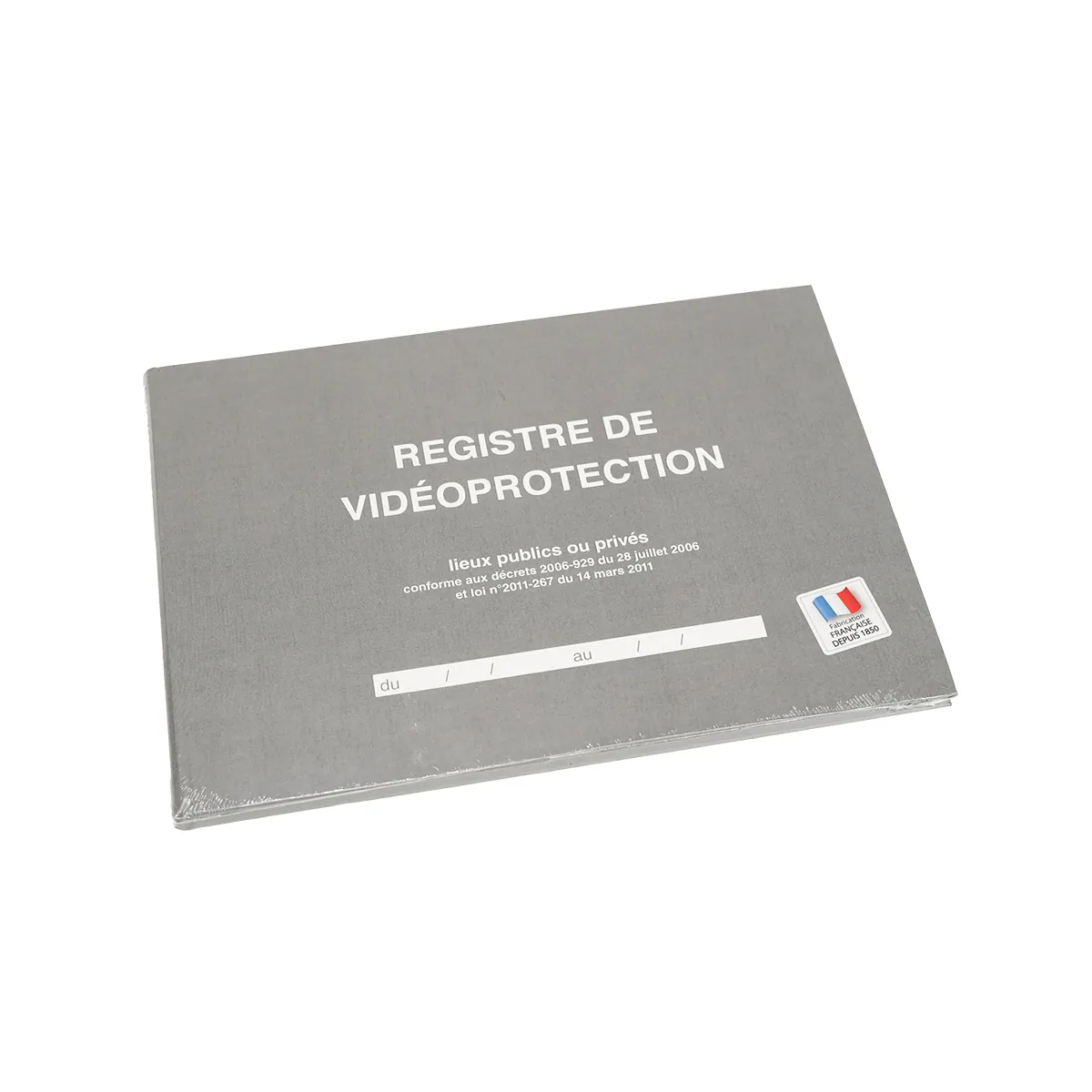 Registre de vidéoprotection A4 paysage 21 x 29,7 cm 104 pages - Registres de sécurité entreprises et ERP-1