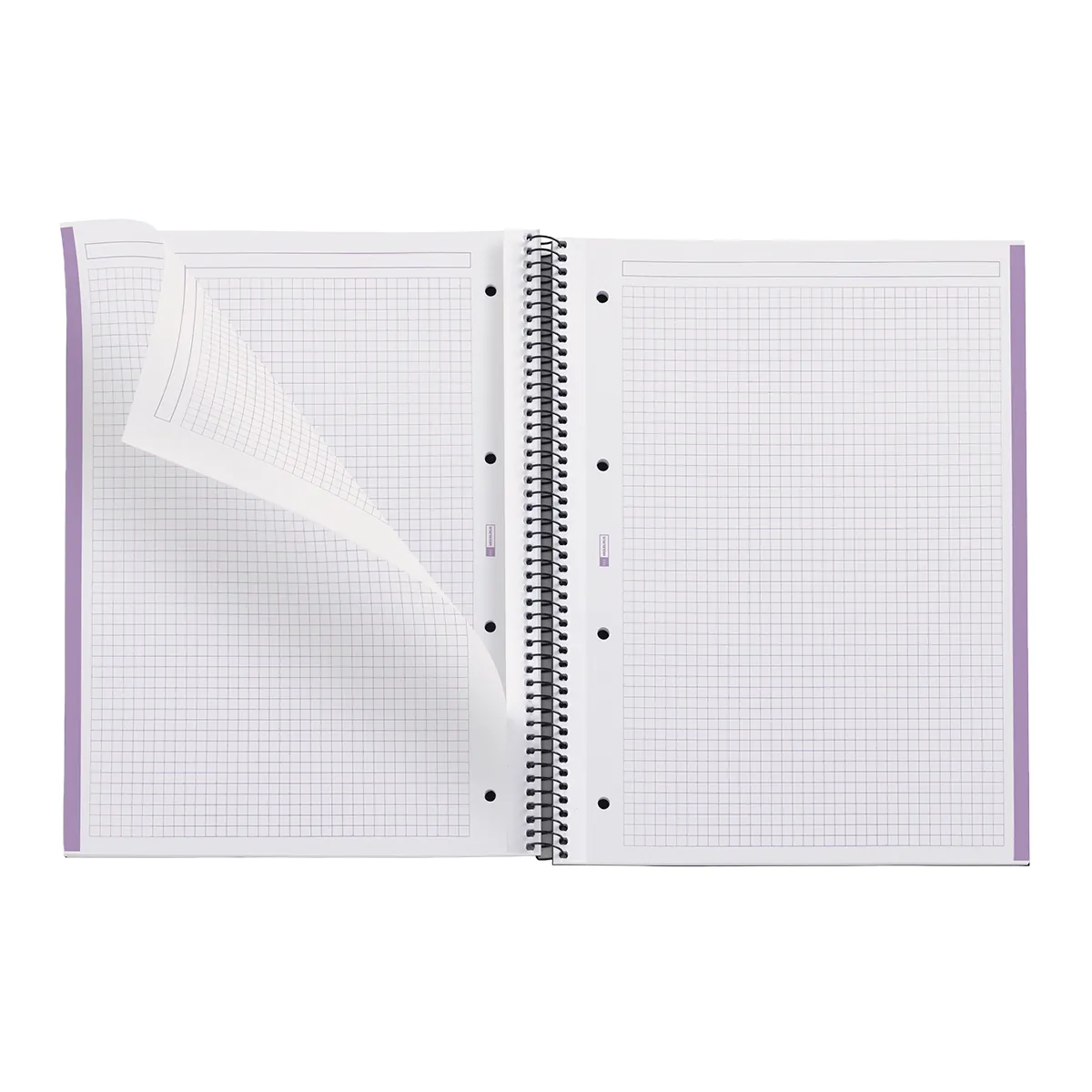 Bloc note A4 Eco Emotions Lavande - Quadrillé 5x5 - 80 feuilles - Cahiers et blocs notes-1