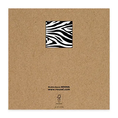 Bon cadeau zèbre 12x12cm avec enveloppe – Paquet de 12 - Bons cadeaux-2