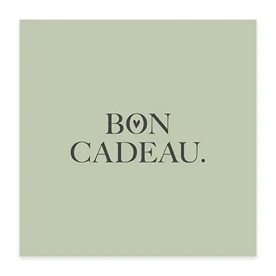 Bon cadeau minimaliste vert sauge 12x12cm avec enveloppe – paquet de 12 - Bons cadeaux
