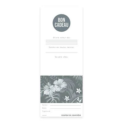 Bon cadeau tropical fleurs exotiques 12x12cm avec enveloppe – paquet de 12 - Bons cadeaux-1