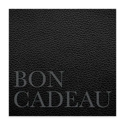 Bon cadeau cuir noir 12x12cm avec enveloppe – paquet de 12 - Bons cadeaux