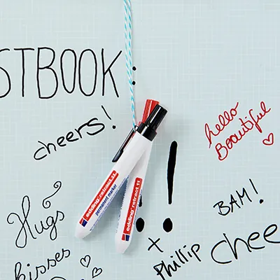 Marqueur permanent rouge rétractable Edding E-11 pointe ronde – Marquage 1,5 à 3 mm - Marqueurs-3