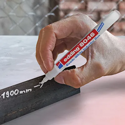 Marqueur blanc spécial industrie Edding 8046 – Pointe 1–3 mm – Permanent prêt à l’emploi - Marqueurs-3