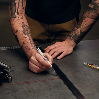 Crayon de chantier avec porte-mine - Crayon menuisier Edding E-8880 graphite - Crayons à papier-5