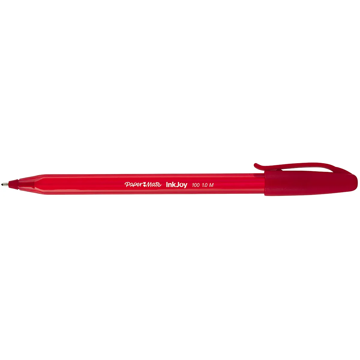 Stylo bille Paper Mate InkJoy 100 pointe moyenne 1,0 mm, Rouge – Lot de 50 - Stylos billes-1