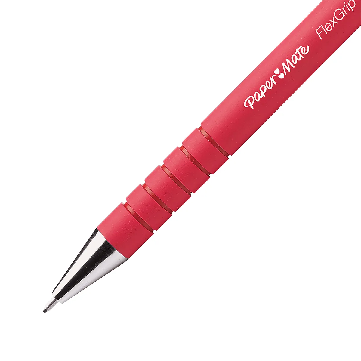 Stylo bille Papermate Flexgrip Ultra Rouge rétractable pointe moyenne 1 mm - Pack de 12 - Stylos billes-2