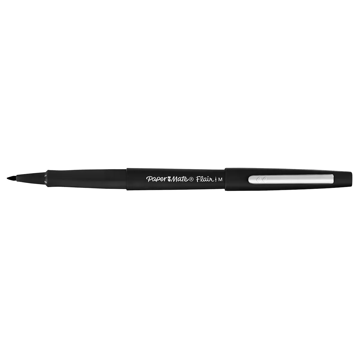 Stylo feutre Paper Mate Flair Noir, feutre fin pointe moyenne 0,7mm - Pack de 12 - Stylos feutres-1