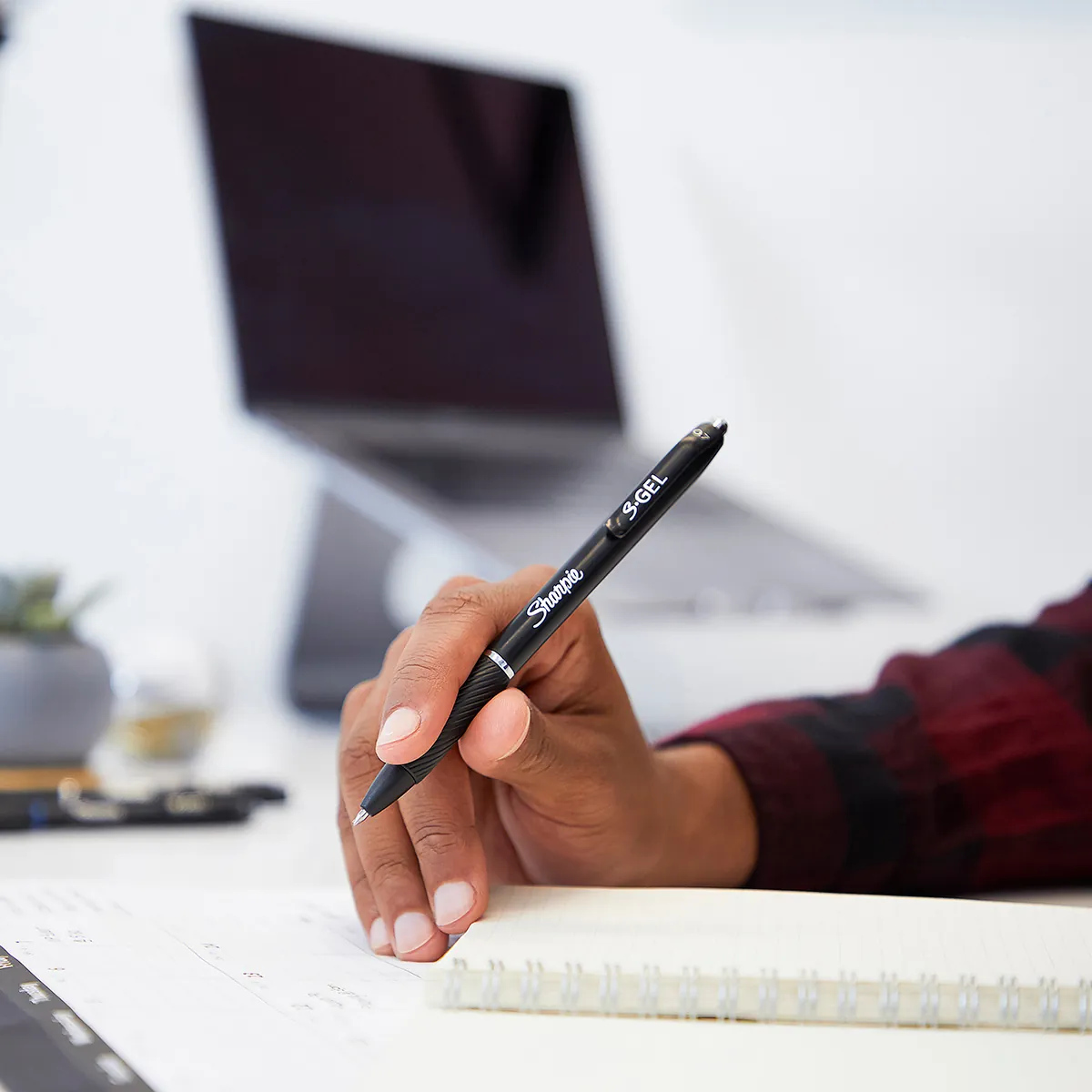Stylo gel noir Sharpie S-Gel pointe moyenne 0,7 mm retractable - Pack de 12 - Stylos billes-3
