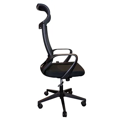 Fauteuil de bureau SYDNEY haut dossier noir – appui-tête fixe - mécanisme basculant centré - Sièges de bureaux