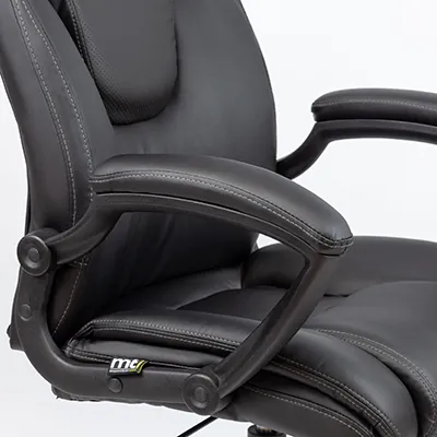 Fauteuil de bureau CHICAGO basculant centré, haut dossier, appui-tête, base métal chromé - Sièges de bureaux-8