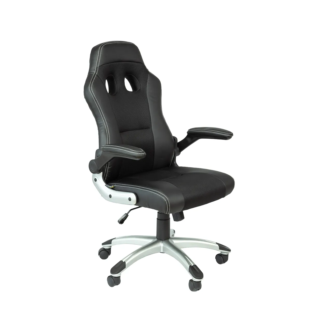 Fauteuil de bureau baquet Montecarlo type racing – Chaise gaming professionnelle - Noir - Sièges de bureaux-3