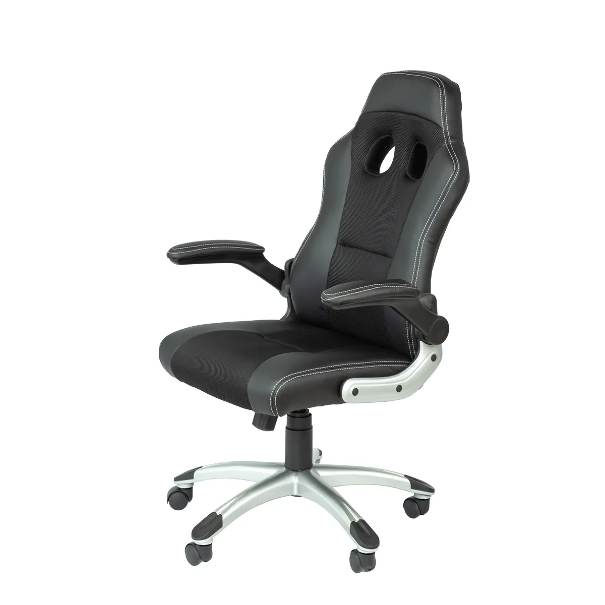 Fauteuil de bureau baquet Montecarlo type racing – Chaise gaming professionnelle - Noir - Sièges de bureaux-6