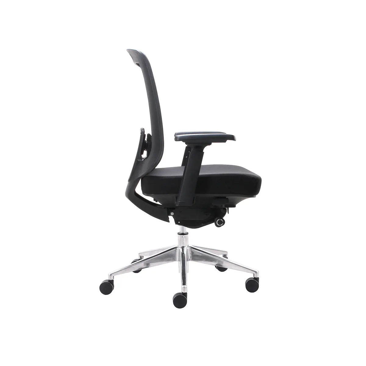 Siège de bureau ergonomique Austin synchrone 4 positions, accoudoirs 4D, assise réglable translation – Noir - Sièges de bureaux-2