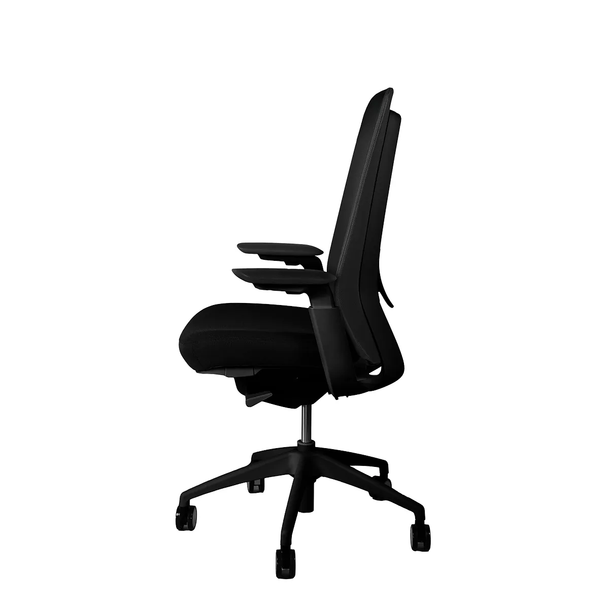 Siège de bureau ergonomique Ramses noir – assise ressorts, synchrone 4 positions, accoudoirs 4D - Sièges de bureaux-1