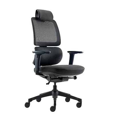 Siège de bureau ergonomique synchrone Orca design Hans Thyge & Co accoudoirs 3D - Noir - Sièges de bureaux-3