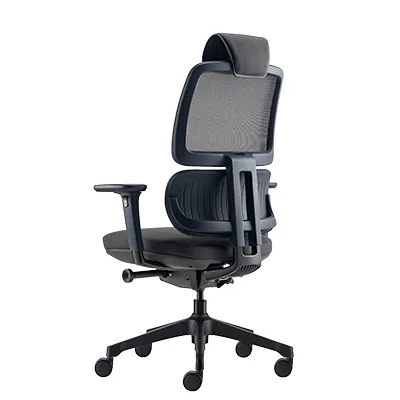 Siège de bureau ergonomique synchrone Orca design Hans Thyge & Co accoudoirs 3D - Noir - Sièges de bureaux-4