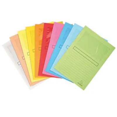 Chemise à fenêtre A4 carte 160g 31 x 22 cm Exacompta Super - Coloris assortis - Lot de 10 - Chemises à élastique, Chemises dossier