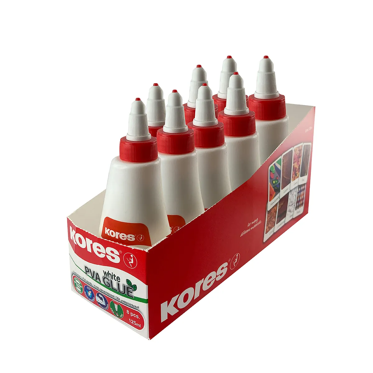 Colle Blanche Liquide Kores PVA 125ml - Dévidoirs, adhésifs, colles-1