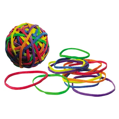 Balle de Bracelets Élastiques Multicolores 70g - Bracelets élastiques caoutchouc-2