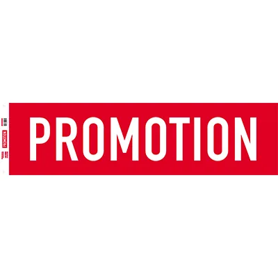 Affiche Promotion horizontale rouge / blanc 154 x 40 cm 170g/m² - Affiches Soldes