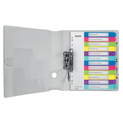 Intercalaires imprimables A4 maxi 12 touches multicolores polypropylène - WOW Leitz - Intercalaires classeur, Trieurs documents-1