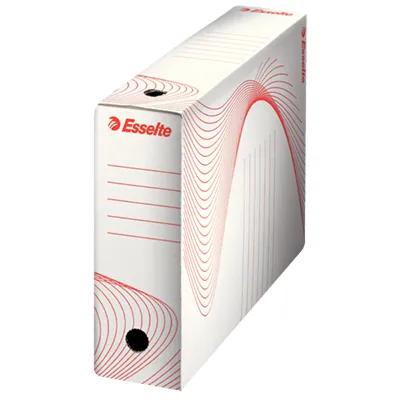 Boîte à archives carton Esselte Boxy A4 100 mm - Blanc – Paquet de 25 - Boîtes archives, Boîtes de transfert-1