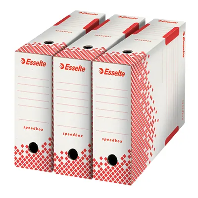 Boîte d'archives Esselte Speedbox 100 mm blanc montage automatique - Boîtes archives, Boîtes de transfert-3