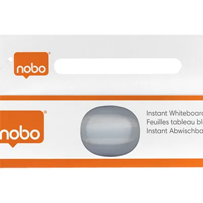Feuilles tableau 60 x 80 cm transparent effaçable Nobo Instant - Paquet de 25 feuilles - Porte-affiches adhésifs-2