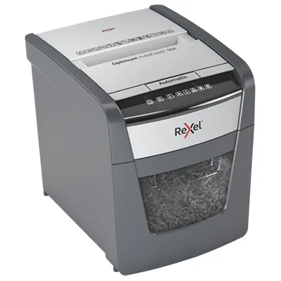 Destructeur de documents Rexel Optimum AutoFeed+ 50X coupe croisée DIN P4 50 feuilles 20L - Destructeurs de documents-5