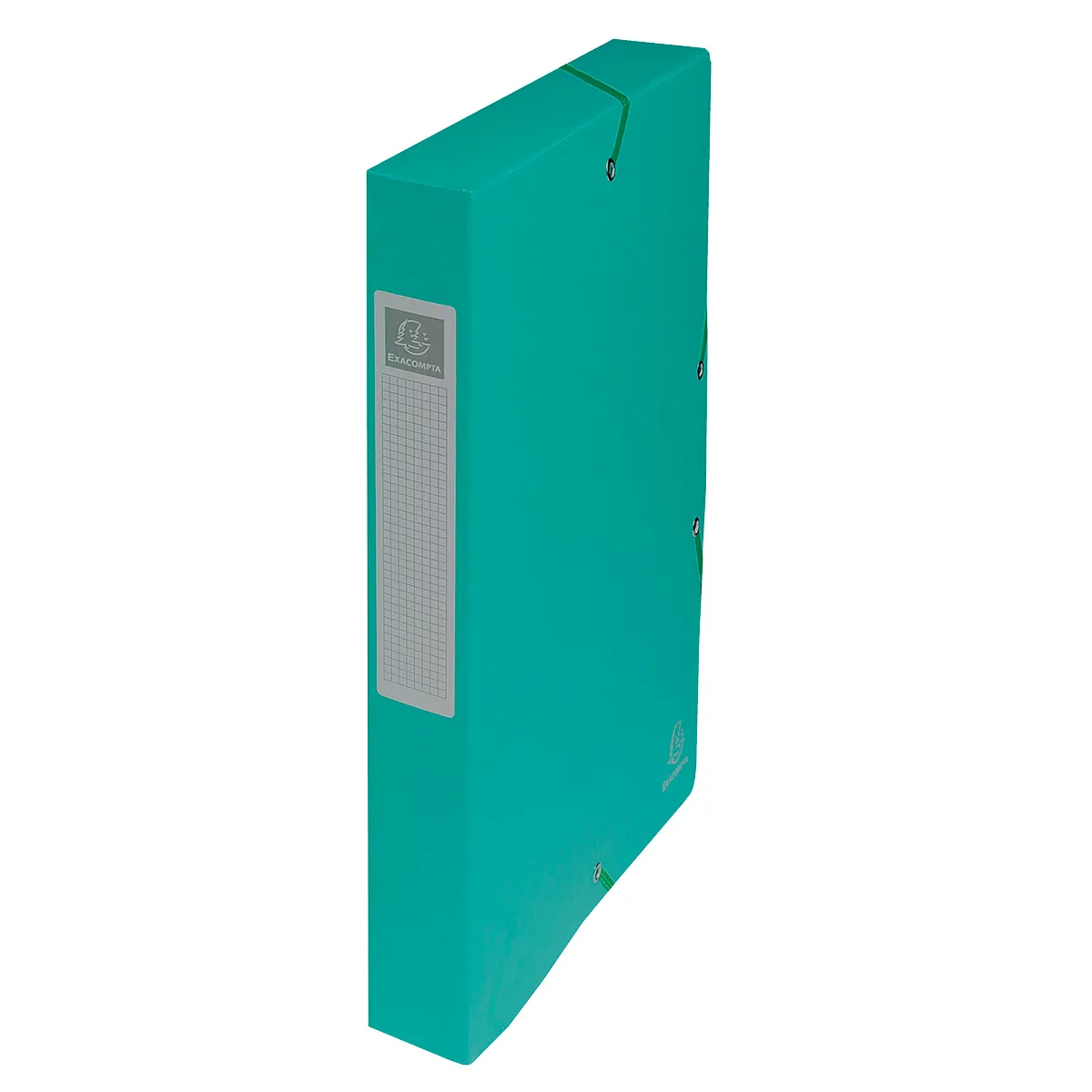 Boîte de classement A4 Dos 40 mm fermeture élastique carte lustrée Exabox - Vert - Boîtes archives, Boîtes de transfert