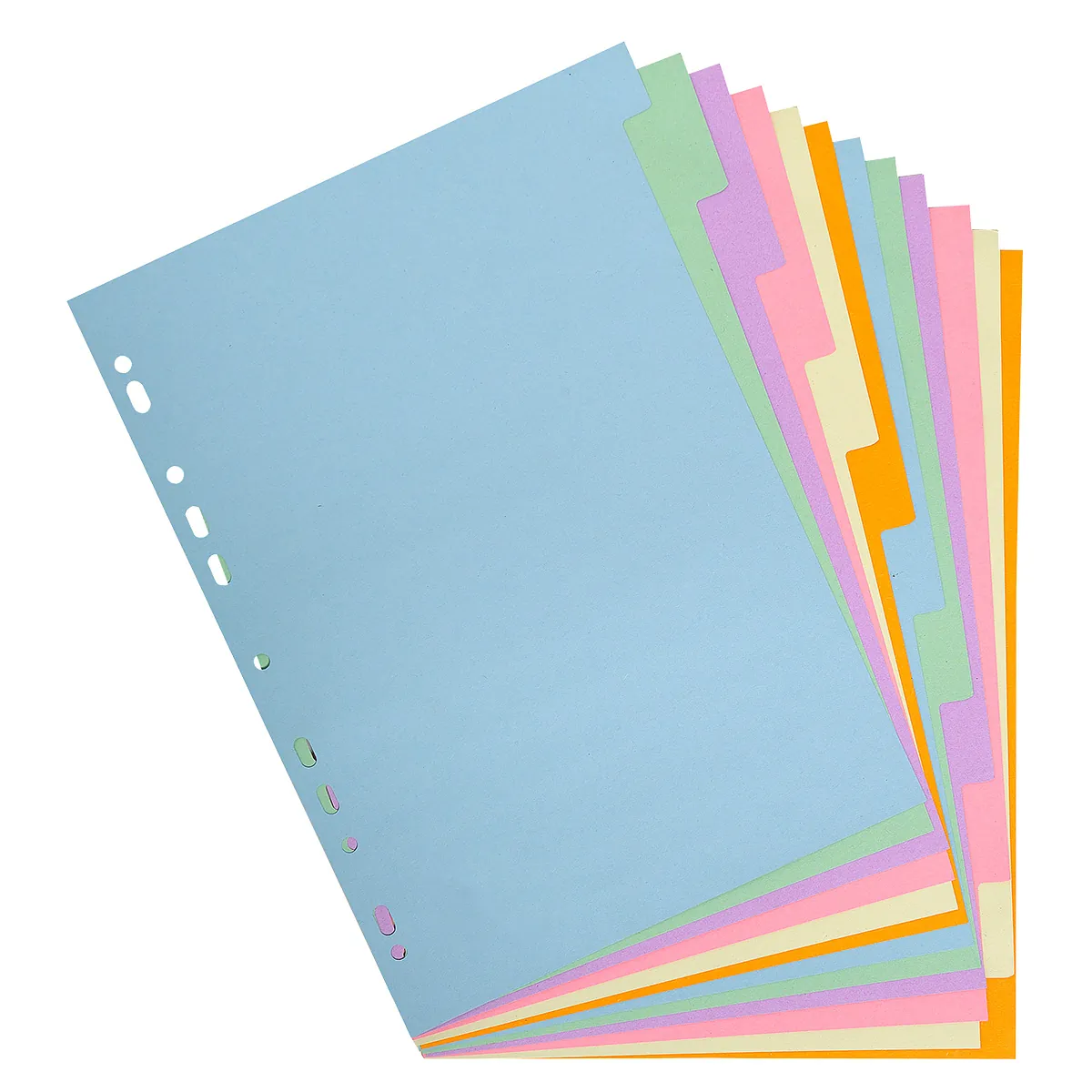 Intercalaires A4 12 positions neutres couleurs pastels carte recyclée 170g Exacompta Forever - Intercalaires carton - Intercalaires classeur, Trieurs documents