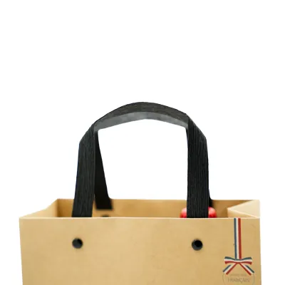 Sac kraft brun à fenêtre, Savoir-faire français – L 18 x P 8,5 x H 23 cm – Paquet de 10 - Sacs kraft à fenêtre-2