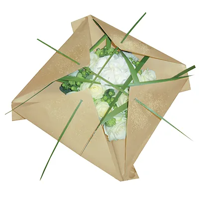 Feuille kraft vergé brun 40 x 60 cm 50 g/m² – la rame de 250 feuilles - Papiers cadeaux unis-1