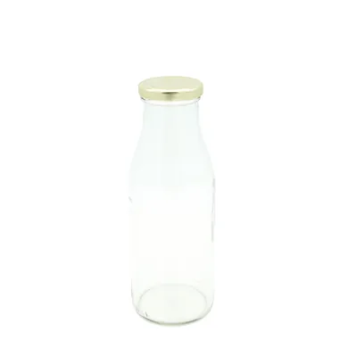 Bouteille en verre 500ml avec couvercle or ø48/71mm – Paquet de 6 - Bouteilles et pots cylindriques