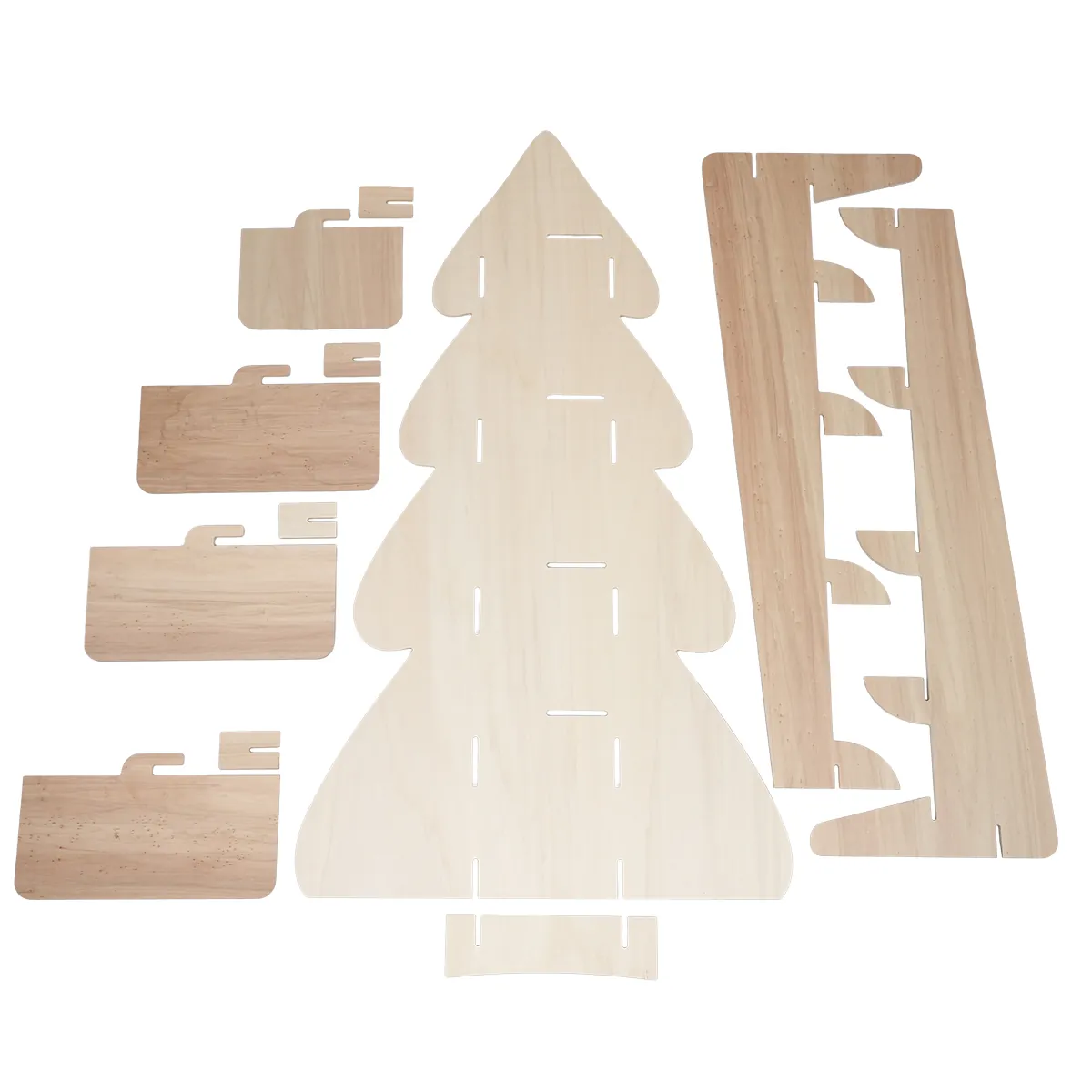Étagère sapin bois peuplier 80 x 41 x H 140 cm - Présentoir bois - Étagères en bois-8
