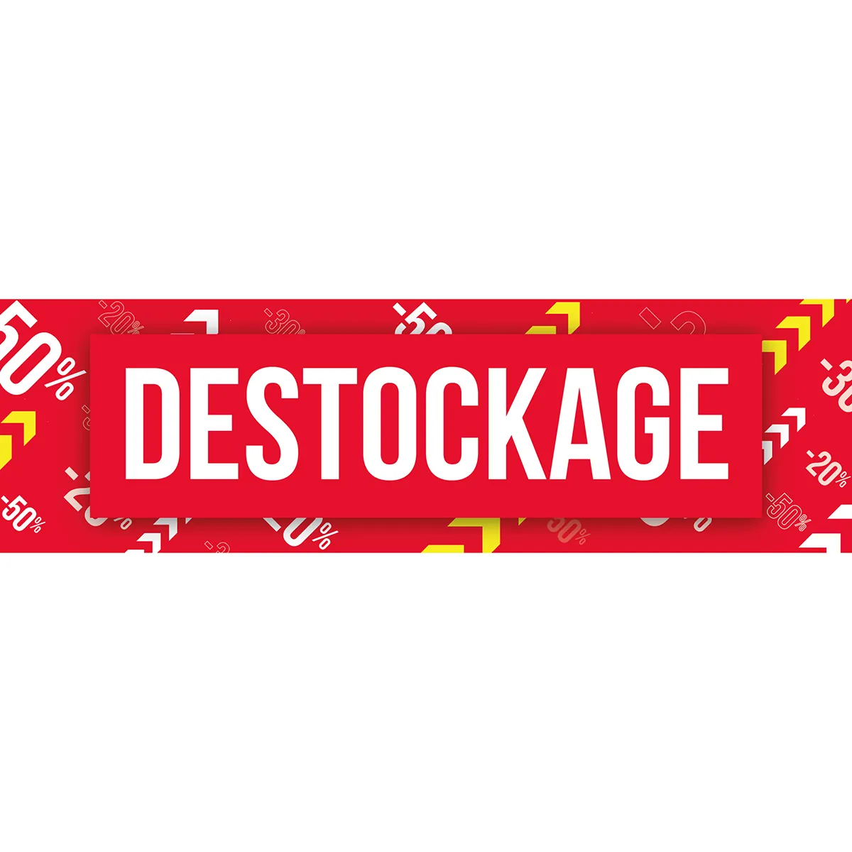 Affiche DESTOCKAGE 84 x 25 cm, papier ½ mat 170g - Banderole Destockage - Affiches Destockage / Liquidation
