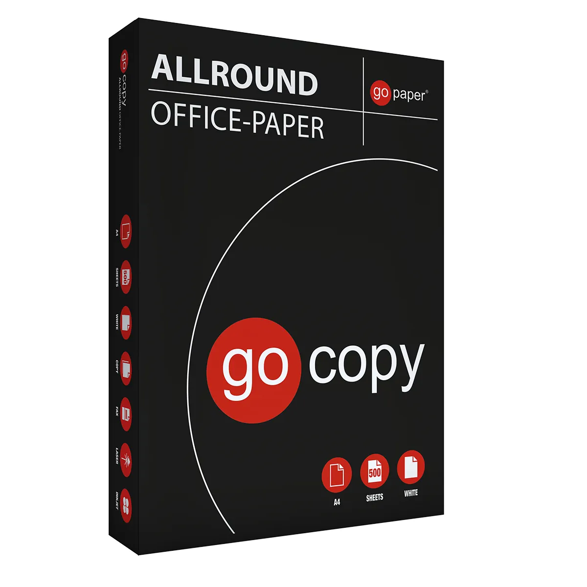 Papier Blanc Go Copy Allround 75g/m² A4 - Paquet de 5 ramettes - Papier imprimante