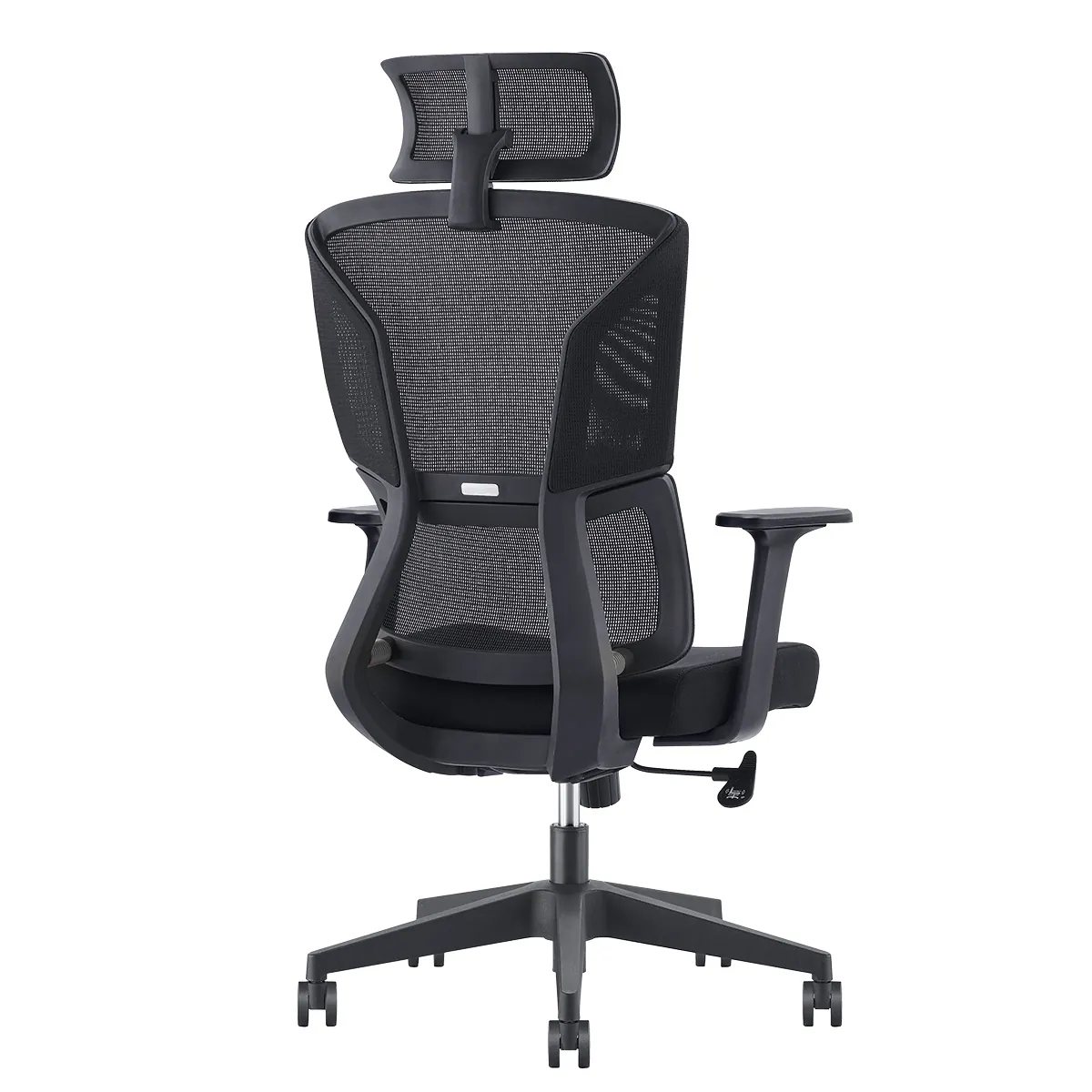 Fauteuil de bureau ergonomique haut dossier avec appui‑tête 520 Noir - Dossier résille, soutien lombaire, charge 110 kg - Sièges de bureaux-3