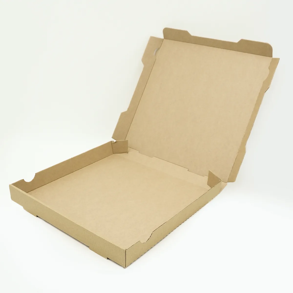 Boîte à pizza carton kraft brun neutre 29 x 29 x 4 cm – Lot de 100 - Emballage snacking-1